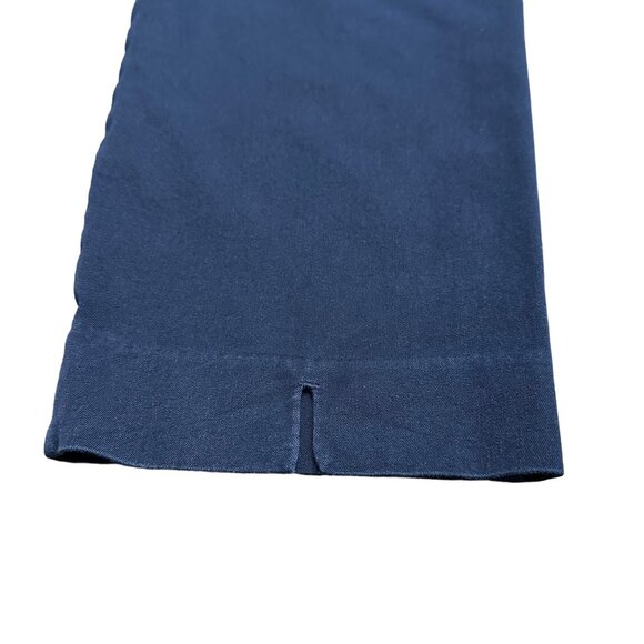 Talbots Pants Women 14 Petite Navy Blue Cropped Flat Front Ankle - Picture 15 of 15